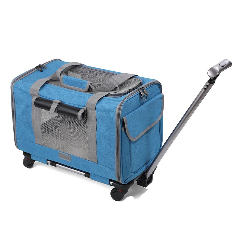 Wheeled Carrier For Up To 15lbs Pets