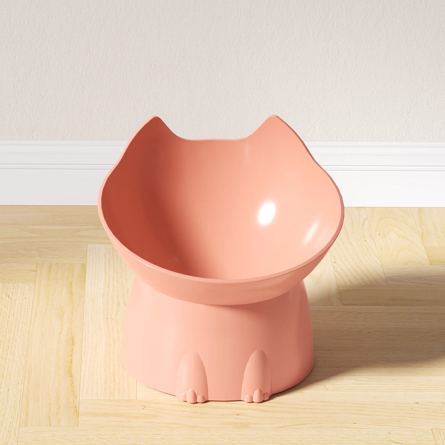 Elevated Plastic Cat Feeding Dish