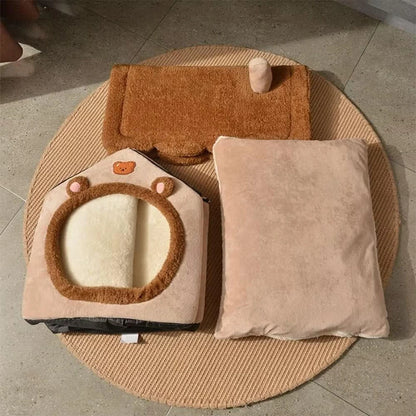 Foldable Cat, Puppy, & Small Dog, House & Bed