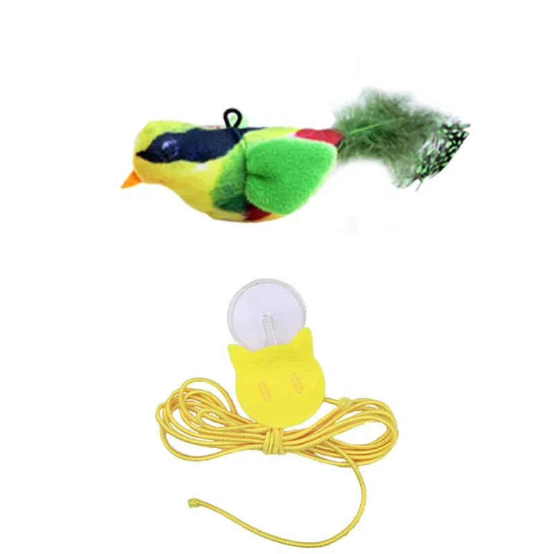 Sound Sensing, Interactive,  Cat-Toy Bird With Catnip,