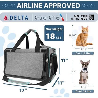 Airline Approved Pet Carrier for 15 lbs Pet.