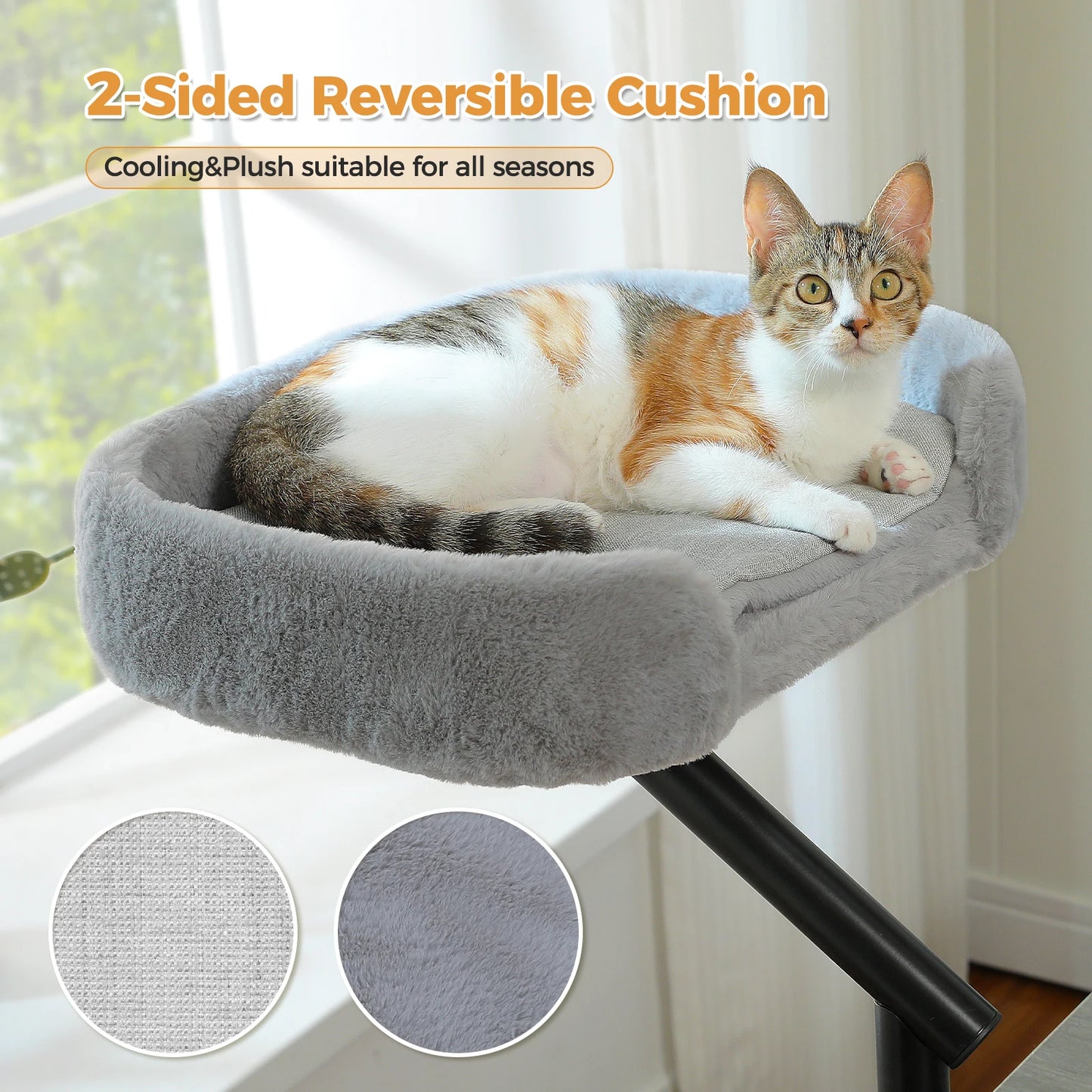 Elevated Cat Bed-- Desk or Table Mount, 360-degree Rotation.