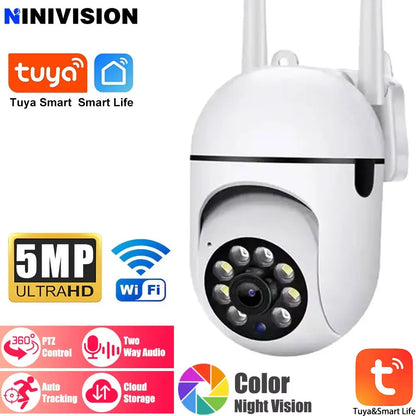 5MP Indoor-Outdoor, IP66, Wi-fi Camera--IR Night Vision and Sound.