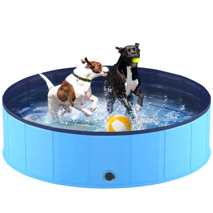 Portable, Foldable, Hard-Plastic Pet Swimming Pool-Tub,