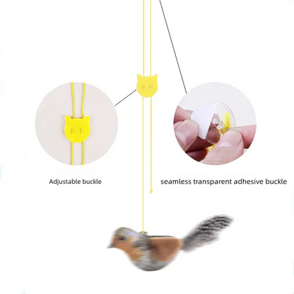Sound Sensing, Interactive,  Cat-Toy Bird With Catnip,