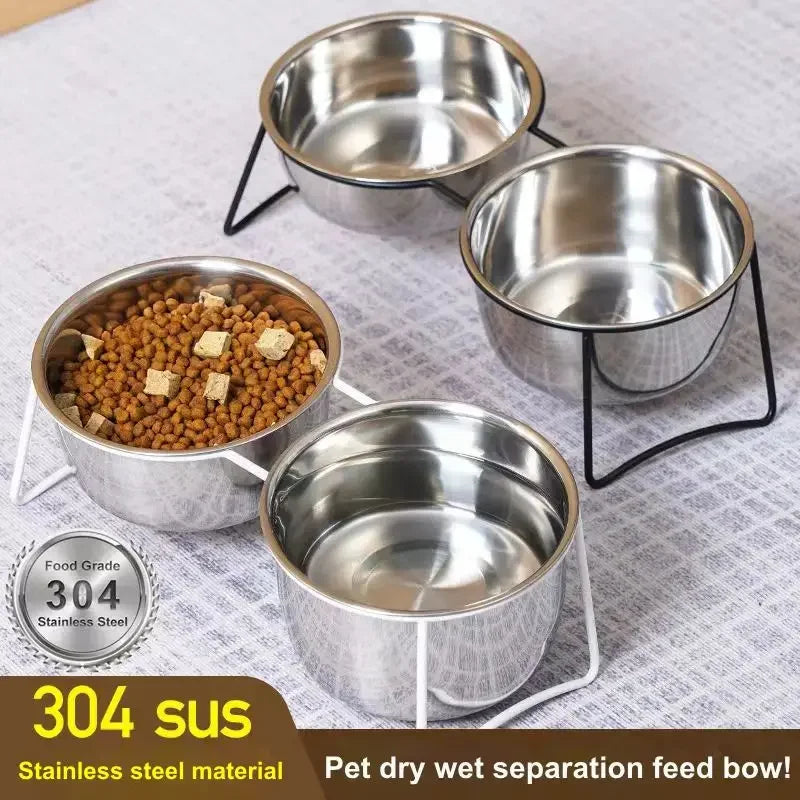 Cat and Dog Elevated Food And Water Bowls.