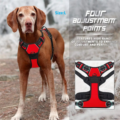 Reflective Dog Harness, No Pull, Front Clip