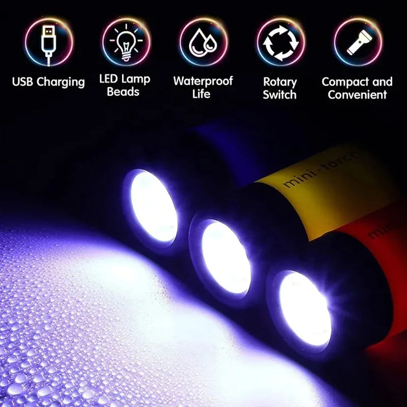 Pocket Keychain LED Rechargeable Flashlight