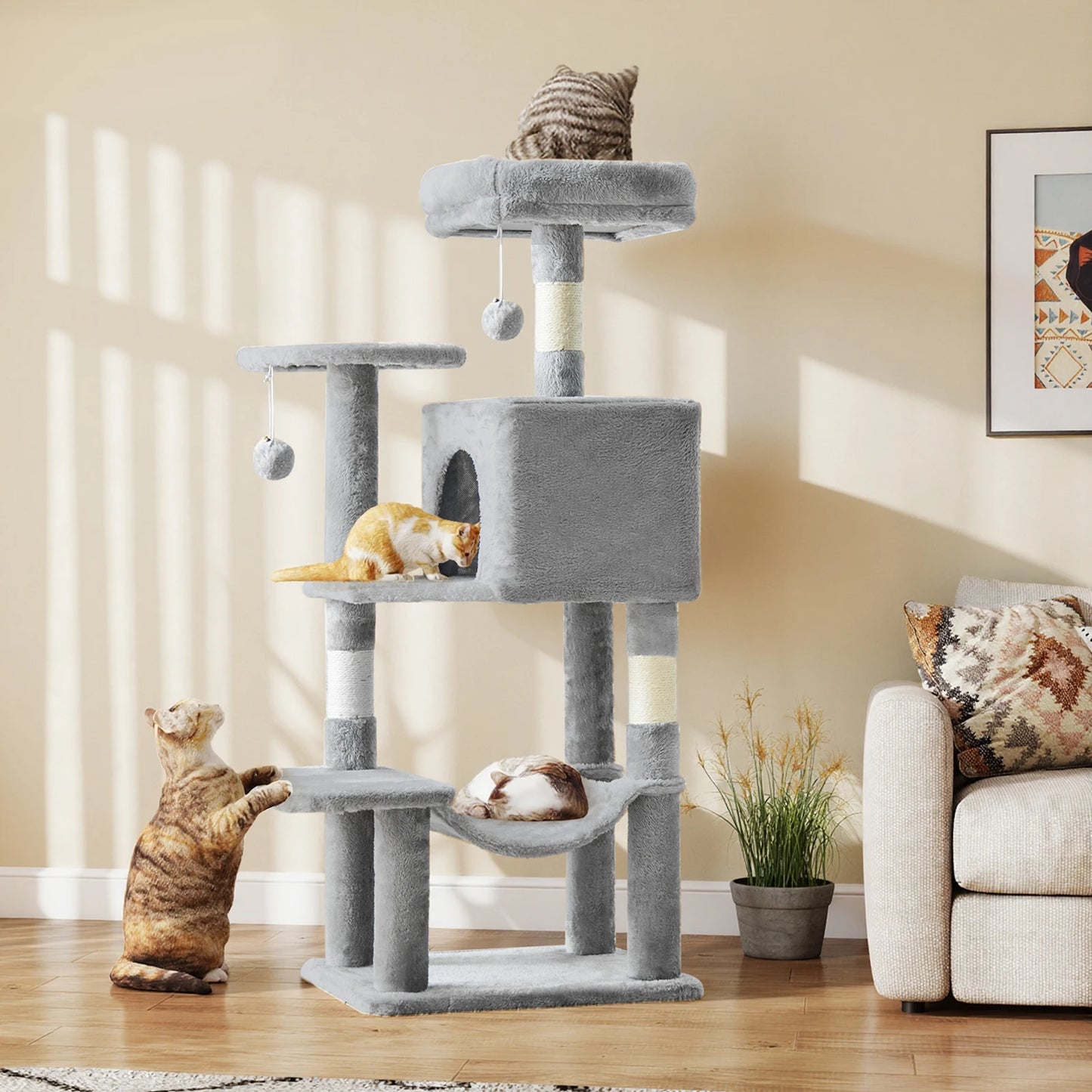 44In Cat Tree, Multi-Level, Cat Climbing Tower.