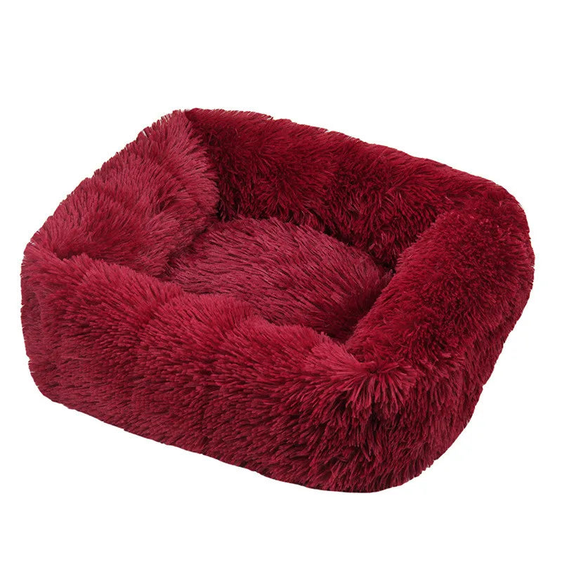 Luxury Dog Bed,  Square, Plush & Calming