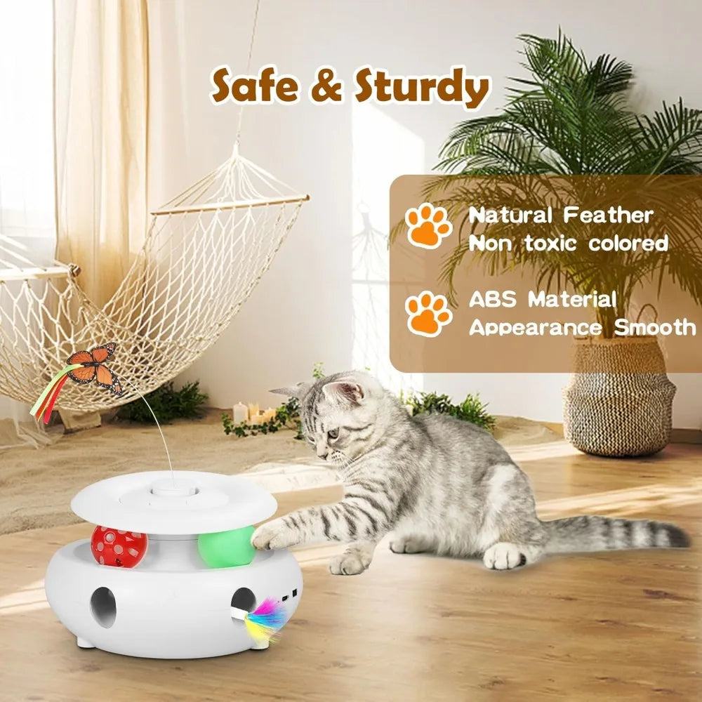3-in-1 Interactive Cat Toys For Indoor Cats,